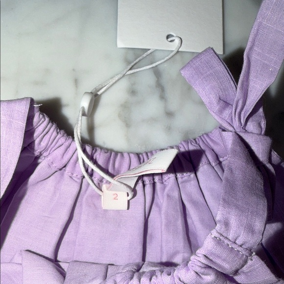 NWT ZIMMERMANN PURPLE EMBROIDERED BOW DRESS 2Y - Picture 5 of 7